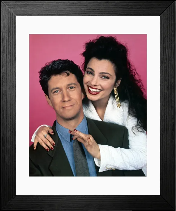 Framed Print : THE NANNY, from left, Charles Shaughnessy, Fran Drescher, 1993-99 (1993 photo)