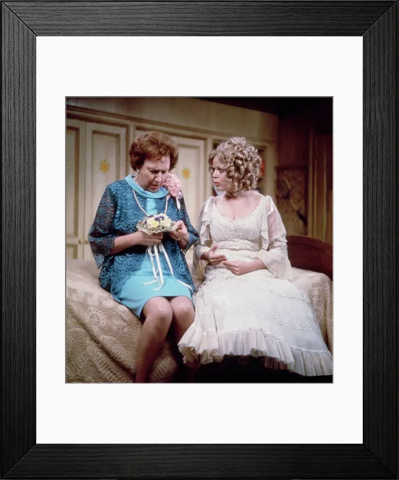 Framed Print : ALL IN THE FAMILY, from left: Jean Stapleton, Sally Struthers, Mike and Gloria's Wedding, (Season 3, episodes 309 and 310, aired November 11, 1972 and November 18, 1972)