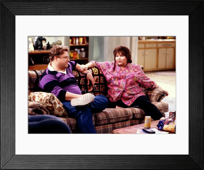 Framed Print : ROSEANNE, from left, John Goodman, Roseanne, 1988-2018 (1990 photo)