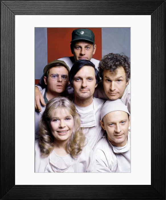 Framed Print : MASH, (aka M*A*S*H*), clockwise, from lower left: Loretta Swit, Larry Linville, Wayne Rogers, Alan Alda, McLean Stevenson, Gary Burghoff, (1973), 1972-1983 Framed Print : MASH, (aka M*A*S*H*), clockwise, from lower left: Loretta Swit, Larry Linville, Wayne Rogers, Alan Alda, McLean Stevenson, Gary Burghoff, (1973), 1972-1983
