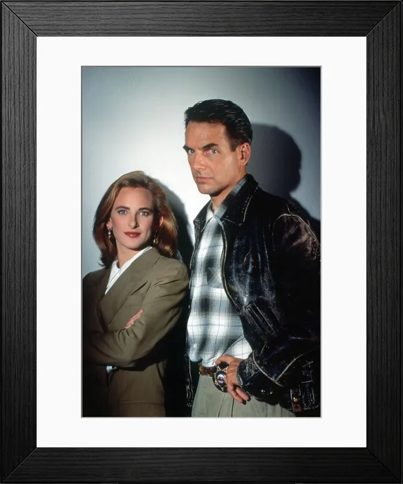 Framed Print : REASONABLE DOUBTS, from left: Marlee Matlin, Mark Harmon, 1991-1993