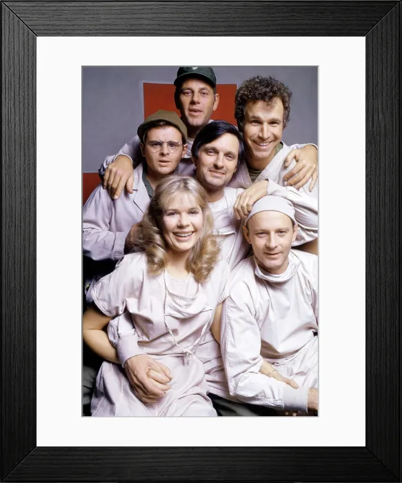 Framed Print : MASH, (aka M*A*S*H*), clockwise, from lower left: Loretta Swit, Larry Linville, Wayne rogers, Alan Alda, McLean Stevenson, Gary Burghoff, (1973), 1972-1983 Framed Print : MASH, (aka M*A*S*H*), clockwise, from lower left: Loretta Swit, Larry Linville, Wayne rogers, Alan Alda, McLean Stevenson, Gary Burghoff, (1973), 1972-1983