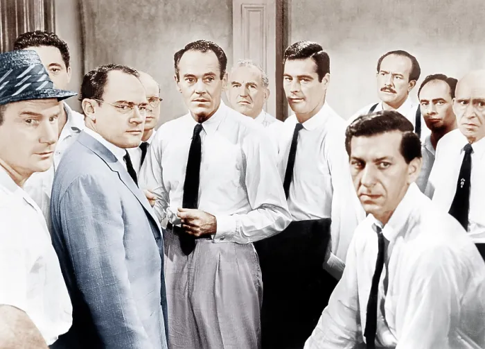 Framed Print : 12 ANGRY MEN, (aka TWELVE ANGRY MEN), from left: Jack Warden, Edward Binns, E.G Framed Print : 12 ANGRY MEN, (aka TWELVE ANGRY MEN), from left: Jack Warden, Edward Binns, E.G