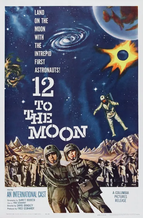 Framed Print : 12 TO THE MOON, US poster art, 1960