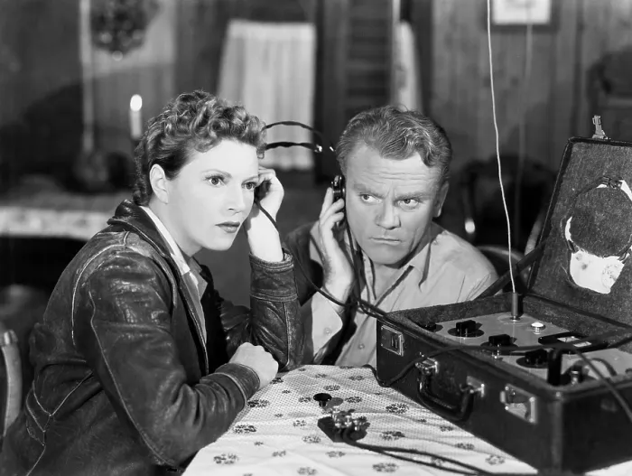 Framed Print : 13 RUE MADELEINE, from left, Annabella, James Cagney, 1947, TM and copyright 20th Century Fox Film Corp. All rights reserved / Courtesy: Everett Collection