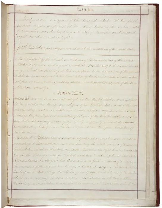 Framed Print : 14th Amendment to the U.S