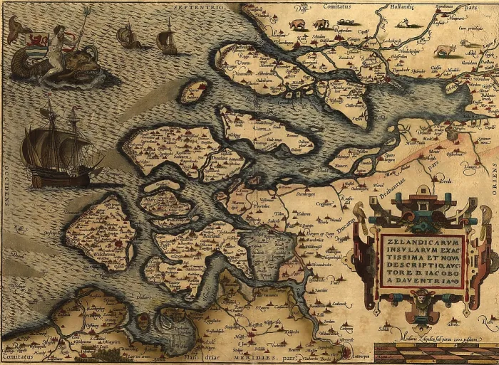 Framed Print : 1570 map of Zeeland (Southern Netherlands). From Abraham Ortelius atlas, 'Theatrvm orbis terrarvm.' Framed Print : 1570 map of Zeeland (Southern Netherlands). From Abraham Ortelius atlas, 'Theatrvm orbis terrarvm.'