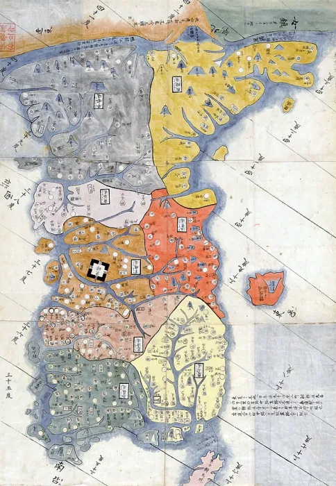 Framed Print : 1785 map of Korea by Hayashi Shihei, a Japanese scholar and specialist in military affairs Framed Print : 1785 map of Korea by Hayashi Shihei, a Japanese scholar and specialist in military affairs