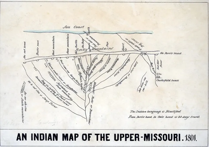 Framed Print : 1801 Indian map of the Upper-Missouri Framed Print : 1801 Indian map of the Upper-Missouri