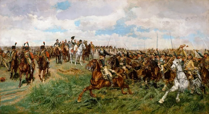 Framed Print : 1807, FRIEDLAND, by Ernest Meissonier, 1861-75, French painting, oil on canvas