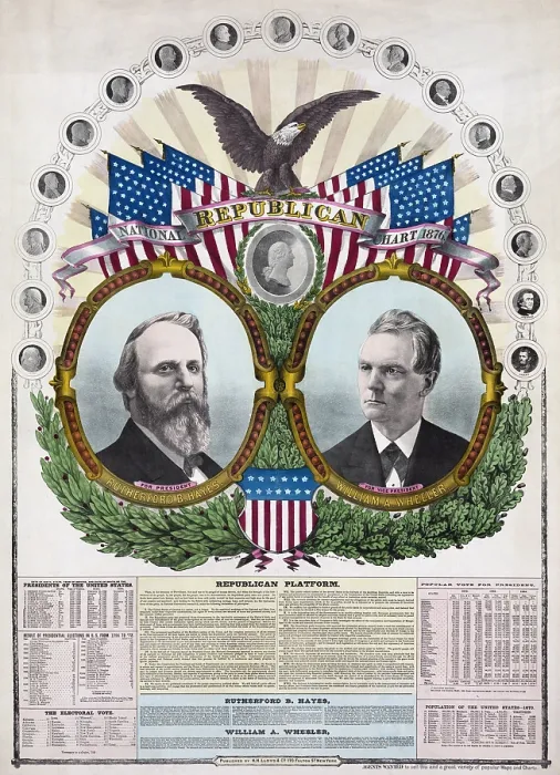 Framed Print : 1876 Republican presidential candidate Rutherford B. Hayes, and running mate William A. Wheeler. Portraits of U.S. Presidents from George Washington to Ulysses S Framed Print : 1876 Republican presidential candidate Rutherford B. Hayes, and running mate William A. Wheeler. Portraits of U.S. Presidents from George Washington to Ulysses S