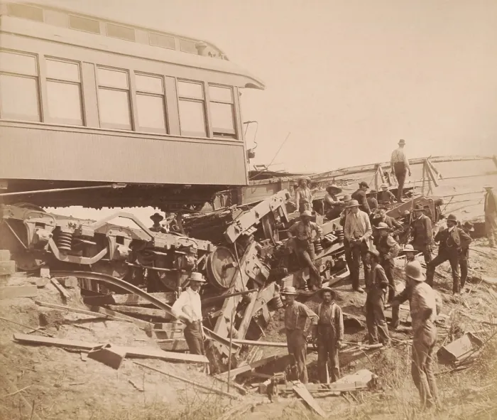 Framed Print : 1887 Great Chatsworth Train Wreck, occurred at midnight on Aug. 10, 1887, near Chatsworth, Illinois Framed Print : 1887 Great Chatsworth Train Wreck, occurred at midnight on Aug. 10, 1887, near Chatsworth, Illinois
