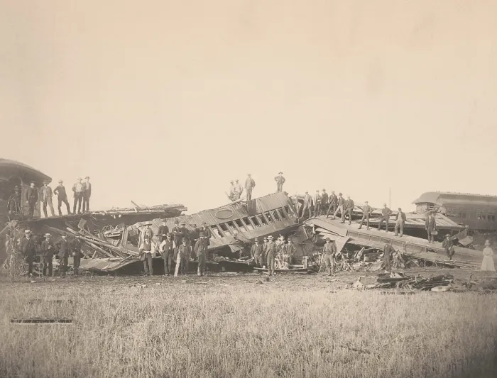 Framed Print : 1887 Great Chatsworth Train Wreck, at midnight on Aug. 10, 1887, near Chatsworth, Illinois Framed Print : 1887 Great Chatsworth Train Wreck, at midnight on Aug. 10, 1887, near Chatsworth, Illinois