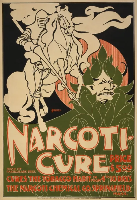 Framed Print : 1895 advertisement for Narcoti-cure claimed to cure the tobacco habit in 4-10 days. The price was $5.00, or about $150 in 2019 Framed Print : 1895 advertisement for Narcoti-cure claimed to cure the tobacco habit in 4-10 days. The price was $5.00, or about $150 in 2019