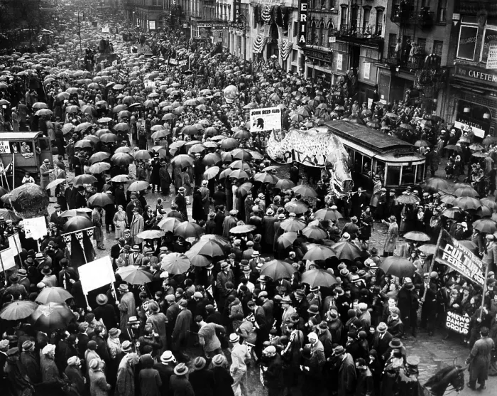 Framed Print : 1932 Communist Party May Day rally in Rutgers Square (later Straus Square) in New York City. Over 40, 000 gathered for the quietest Communist gathering since World War 1 Framed Print : 1932 Communist Party May Day rally in Rutgers Square (later Straus Square) in New York City. Over 40, 000 gathered for the quietest Communist gathering since World War 1