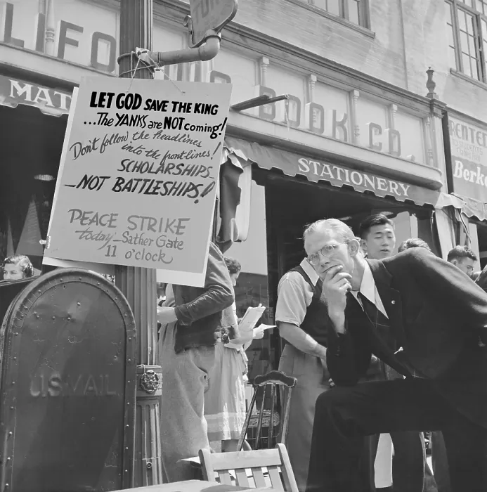 Framed Print : 1940 Peace Strike at Berkeley