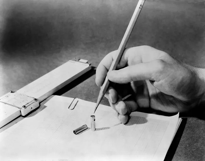 Framed Print : 1949 Still life of Progress. The slide rule (at left), developed in the 17th century was the calculation tool in science and engineering Framed Print : 1949 Still life of Progress. The slide rule (at left), developed in the 17th century was the calculation tool in science and engineering