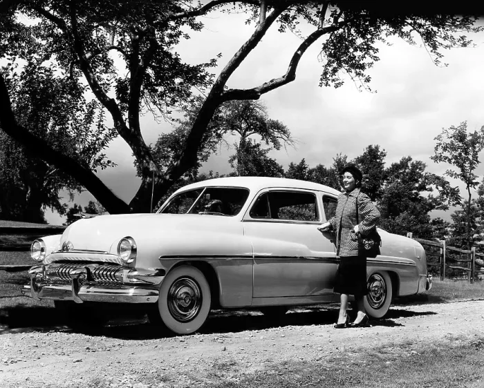 Framed Print : 1951 Mercury six-passenger coupe with Ford's new automatic transmission. Courtesy: CSU Archives / Everett Collection Framed Print : 1951 Mercury six-passenger coupe with Ford's new automatic transmission. Courtesy: CSU Archives / Everett Collection