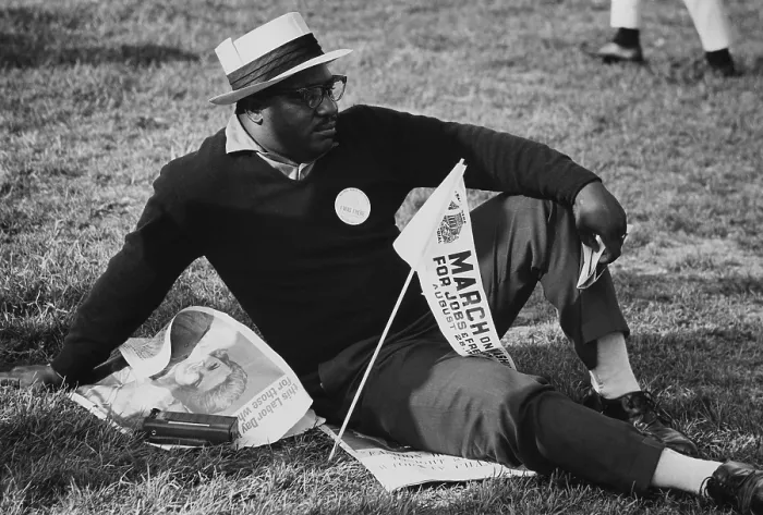 Framed Print : 1963 March on Washington. A male marcher relaxing on the grass of the Capitol Mall. Aug. 28, 1963 Framed Print : 1963 March on Washington. A male marcher relaxing on the grass of the Capitol Mall. Aug. 28, 1963