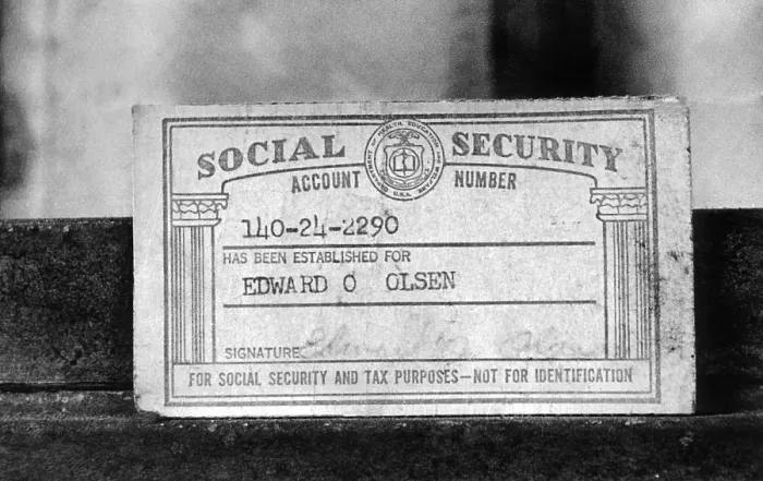 Framed Print : 1968 Social Security Card. (CSU_ALPHA_1121) CSU Archives / Everett Collection