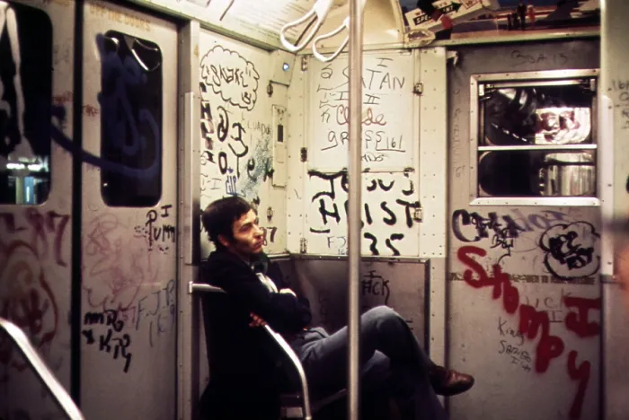 Framed Print : 1970s America. Graffiti on a subway car, New York City, New York ca. 1972