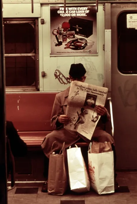 Framed Print : 1970s America. Graffiti on a subway car, New York City, New York ca. 1972