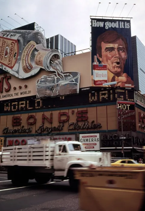 Framed Print : 1970s America. Times Square. Manhattan, New York City, ca. 1972