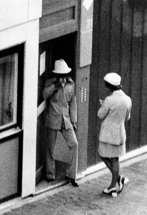 Framed Print : 1972 Olympics, Black September terrorist Issa speaks with a West German policewoman, Olympic Village, Munich, Germany. 09-05-1972.. Courtesy: CSU Archives / Everett Collection Framed Print : 1972 Olympics, Black September terrorist Issa speaks with a West German policewoman, Olympic Village, Munich, Germany. 09-05-1972.. Courtesy: CSU Archives / Everett Collection