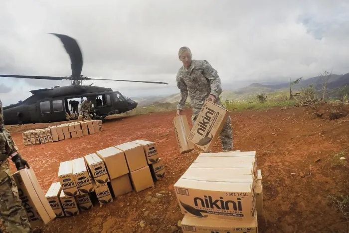 Framed Print : 1st Armored Division Combat Aviation Brigade deliver food and water to Jayuya, Puerto Rico Framed Print : 1st Armored Division Combat Aviation Brigade deliver food and water to Jayuya, Puerto Rico