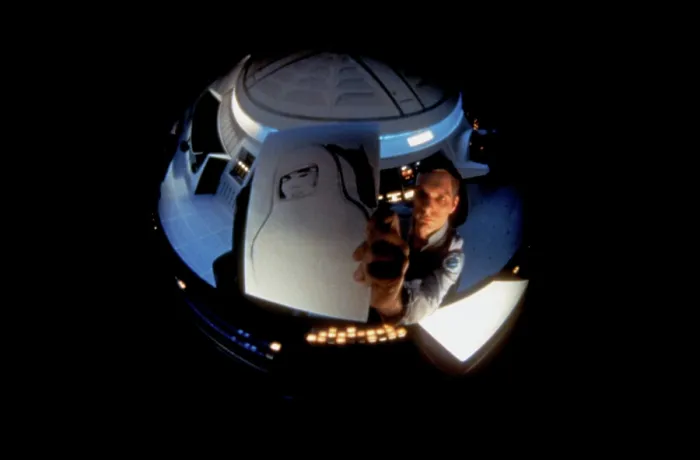 Framed Print : 2001: A SPACE ODYSSEY, Keir Dullea as seen through HAL, 1968.' Framed Print : 2001: A SPACE ODYSSEY, Keir Dullea as seen through HAL, 1968.'