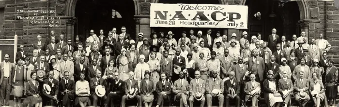 Framed Print : 20th Annual session of the N.A.A.C.P. W.E.B. DuBois (bottom, 5th from left), James Weldon Johnson (bottom, 6th from left). Cleveland, Ohio June 26, 1929