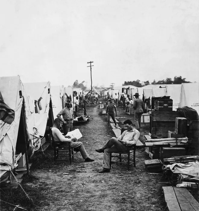 Framed Print : 22nd US Infantry at Camp Wallace, Philippine Islands in 1902