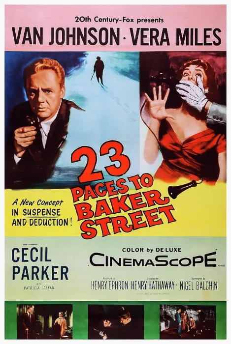 Framed Print : 23 PACES TO BAKER STREET, US poster art, top from left: Van Johnson, Vera Miles, 1956, TM & Copyright 20th Century Fox Film Corp. All rights reserved / courtesy Everett Collection Framed Print : 23 PACES TO BAKER STREET, US poster art, top from left: Van Johnson, Vera Miles, 1956, TM & Copyright 20th Century Fox Film Corp. All rights reserved / courtesy Everett Collection