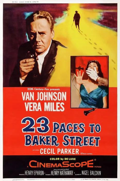 Framed Print : 23 PACES TO BAKER STREET, US poster, from left: Van Johnson, Vera Miles, 1956, TM & Copyright 20th Century Fox Film Corp. / courtesy Everett Collection Framed Print : 23 PACES TO BAKER STREET, US poster, from left: Van Johnson, Vera Miles, 1956, TM & Copyright 20th Century Fox Film Corp. / courtesy Everett Collection