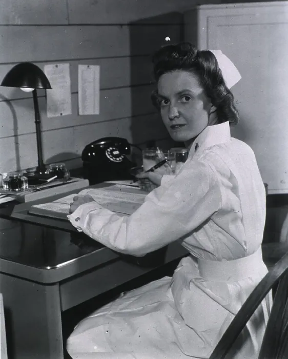 Framed Print : 2nd Lieutenant Venita Busse, U.S. Army nurse on duty during World War II Framed Print : 2nd Lieutenant Venita Busse, U.S. Army nurse on duty during World War II