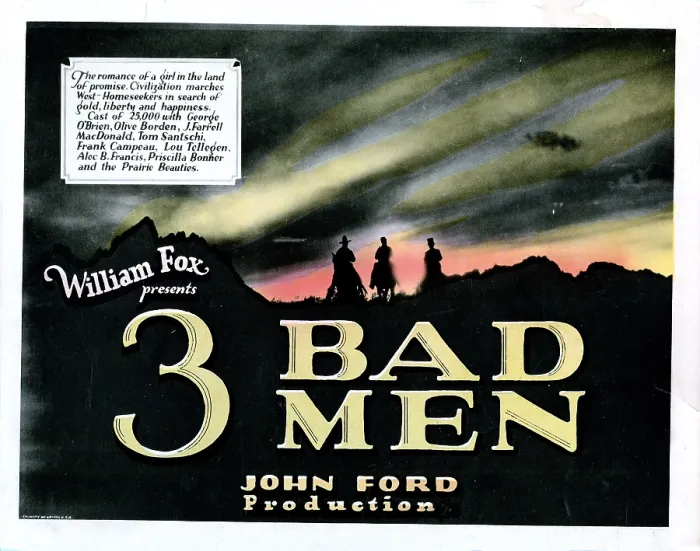 Framed Print : 3 BAD MEN, title card, 1926, TM and Copyright 20th Century Fox Film Corp. All rights reserved. / courtesy Everett Collection
