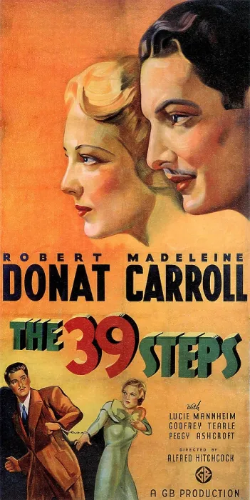 Framed Print : THE 39 STEPS, Madeleine Carroll, Robert Donat, 1935