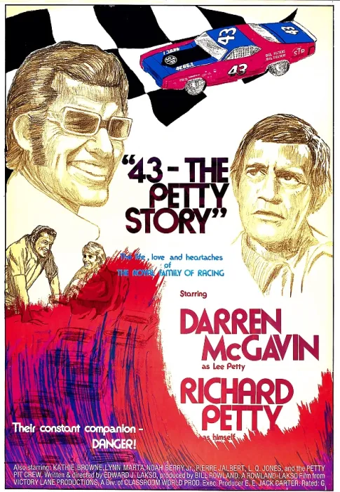 Framed Print : 43: THE RICHARD PETTY STORY, (aka SMASH-UP ALLEY), top from left: Richard Petty, Darren McGavin, 1974 Framed Print : 43: THE RICHARD PETTY STORY, (aka SMASH-UP ALLEY), top from left: Richard Petty, Darren McGavin, 1974