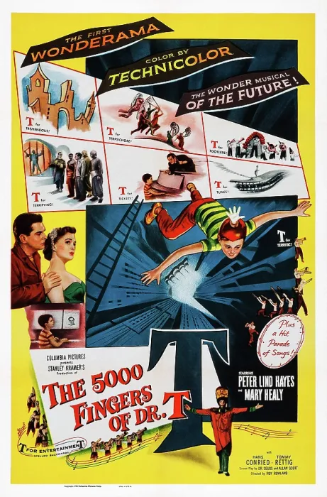 Framed Print : THE 5000 FINGERS OF DR. T, US poster art, Peter Lind Hayes, Mary Healy, Tommy Rettig, 1953