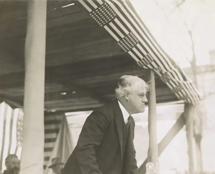 Framed Print : A. Mitchell Palmer as Attorney General campaigned for the Democratic Presidential nomination in 1920
