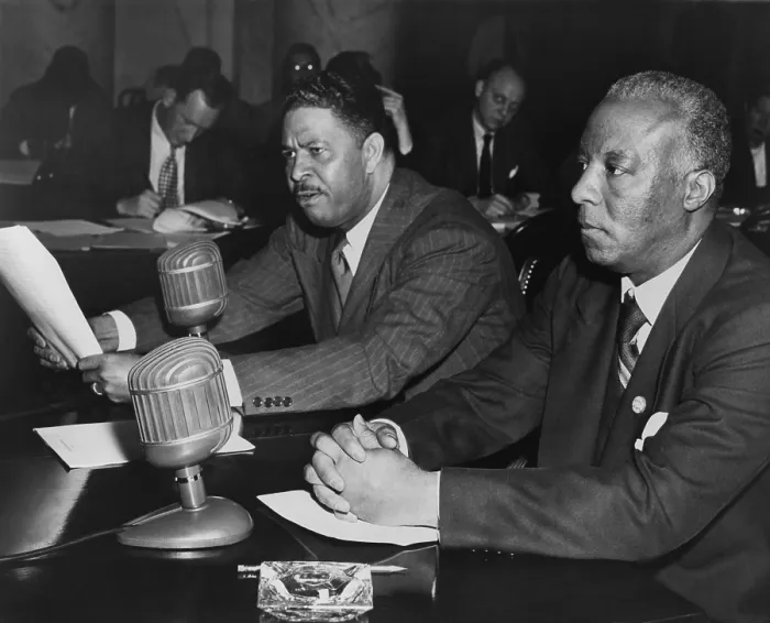 Framed Print : A. Philip Randolph (right) and Grant Reynolds testify at the Senate Armed Services Committee. 1948. Randolph and Reynolds sought the end of segregation in the U.S. Military Framed Print : A. Philip Randolph (right) and Grant Reynolds testify at the Senate Armed Services Committee. 1948. Randolph and Reynolds sought the end of segregation in the U.S. Military