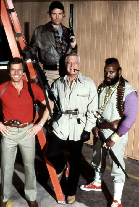 Framed Print : A-TEAM, Dirk Benedict, Dwight Schultz, George Peppard, Mr. T. 1983-1987 Framed Print : A-TEAM, Dirk Benedict, Dwight Schultz, George Peppard, Mr. T. 1983-1987
