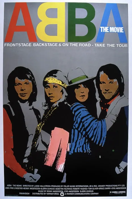 Framed Print : ABBA: THE MOVIE, poster, Abba, from left: Bjorn Ulvaeus, Agnetha Faltskog, Anni-Frid Lyngstad, Benny Andersson, 1977