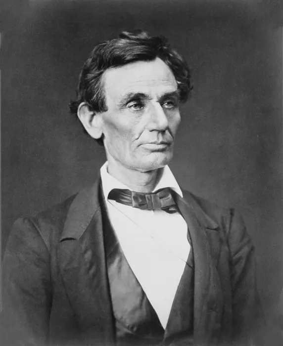 Framed Print : Abraham Lincoln (1809-1865) in a portrait of June 3, 1860 by Alexander Hesler