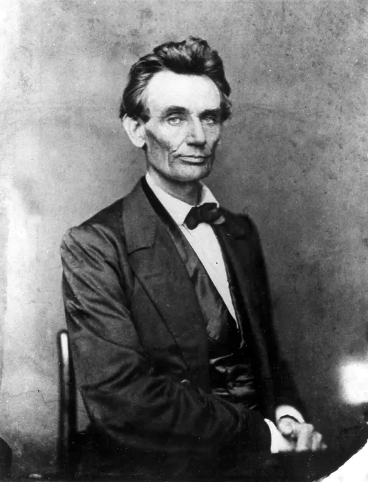 Framed Print : Abraham Lincoln 1860 portrait by B Williams March salted paper print / glass negative. Courtesy: CSU Archives  /  Everett Collection