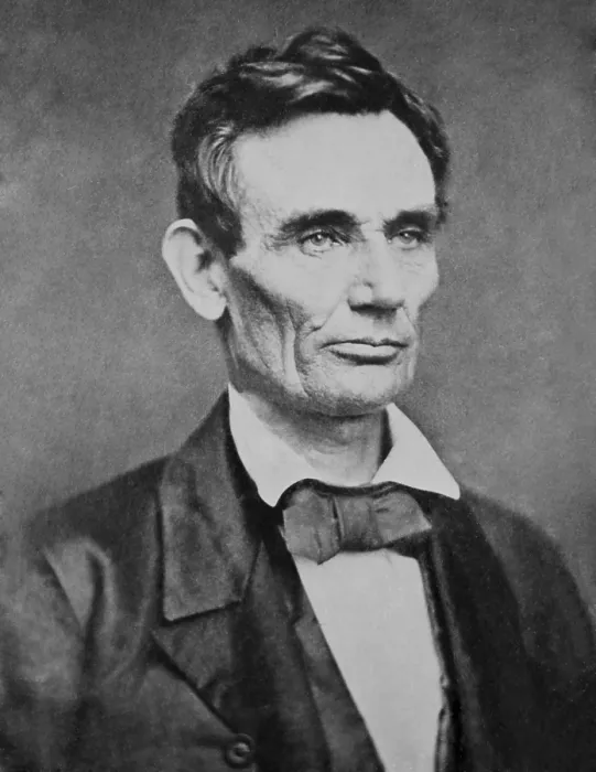 Framed Print : Abraham Lincoln liked this portrait and used it on his presidential campaign ribbons in 1860. The 1858 or 1859 ambroype original is most often credited to Roderick M