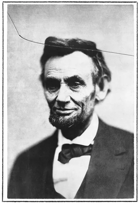 Framed Print : Abraham Lincoln, in one of the last photographs taken, taken by Alexander Gardner on February 5, 1965. The crack is in the original glass negative Framed Print : Abraham Lincoln, in one of the last photographs taken, taken by Alexander Gardner on February 5, 1965. The crack is in the original glass negative