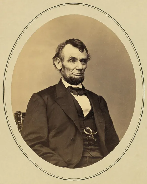 Framed Print : Abraham Lincoln portrait taken on February 9, during the election year of 1864. At this time, his re-election was far from certain