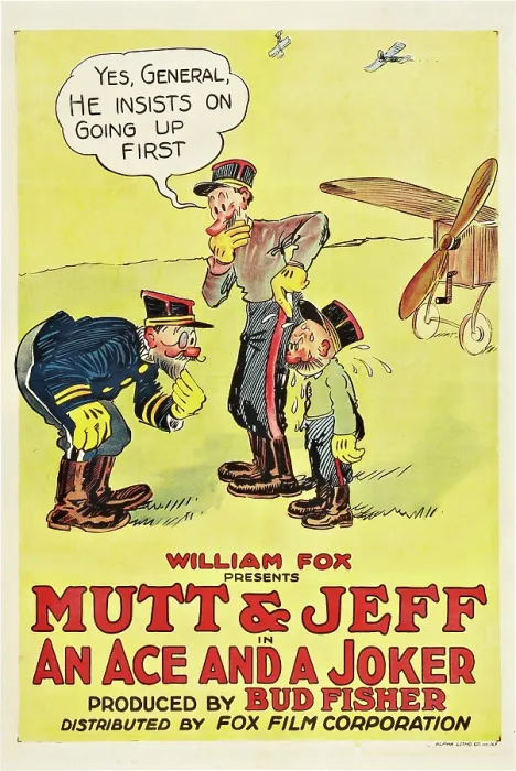 Framed Print : AN ACE AND A JOKER, US poster art, center: Mutt, right: Jeff, 1918, TM and Copyright 20th Century Fox Film Corp. All rights reserved. / courtesy Everett Collection