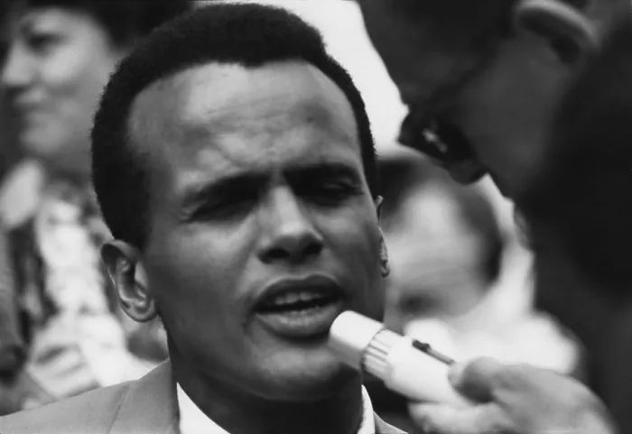 Framed Print : Actor and singer Harry Belafonte at the 1963 Civil Rights March on Washington. Aug. 28, 1963